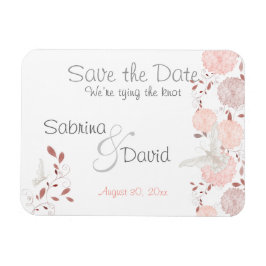 Imán Butterfly Coral Chrysanthemums Save the Date