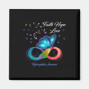 Imán Butterfly Faith Hope Love Hydrocephalus Awareness