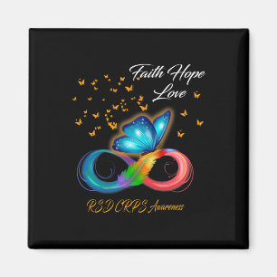 Imán Butterfly Faith Hope Love RSD CRPS Awaration