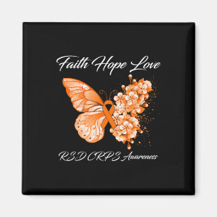 Imán Butterfly Faith Hope Love Rsd Crps Conciencia 1
