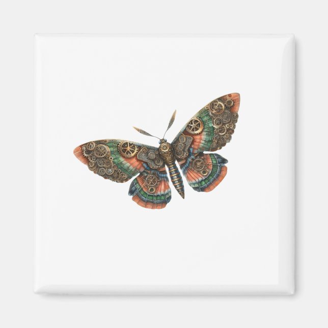 Imán butterfly steampunk (Frente)