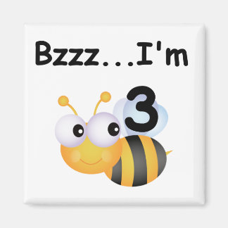 Imán Buzz Bumblebee camisetas de tercer cumpleaños y re