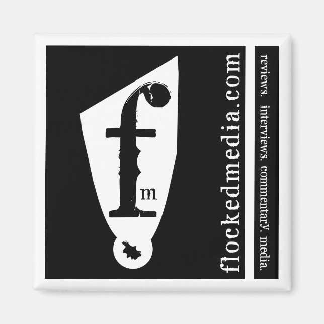 Imán BW Flocked Ad Square Magnet (Frente)