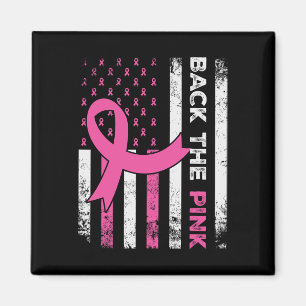 Imán Byck the Pink Ribbon American Flag Cancer A
