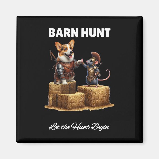Imán Byrn Hunt Lover - Rata Guerrera Y Perro Corgi (Frente)
