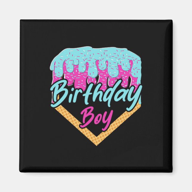 Imán Bysebyll 9 años helado goteo 9 cumpleaños Bo (Frente)