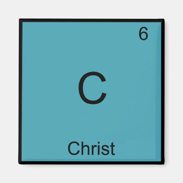 Imán C - Cristo Jesús Símbolo de elemento de química T- (Frente)