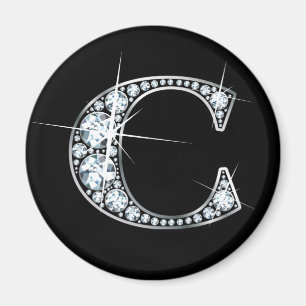 Imán "C" Faux-"Diamond Bling" Magnet