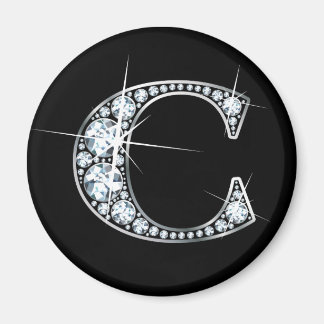 Imán "C" Faux-"Diamond Bling" Magnet