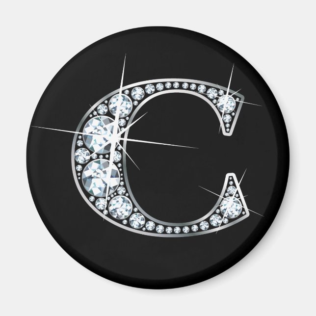 Imán "C" Faux-"Diamond Bling" Magnet (Frente)