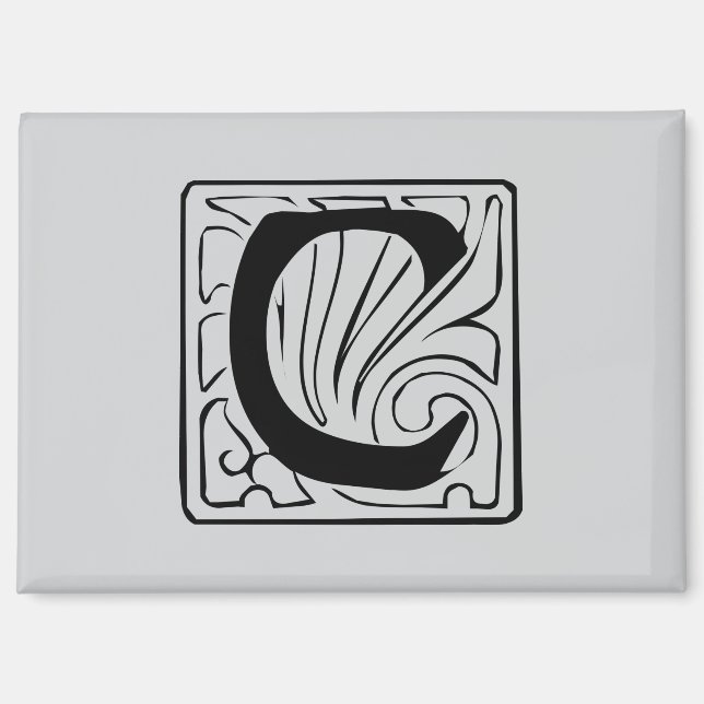 Imán C Monogramm schwarz (Anverso)