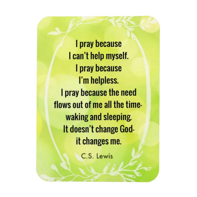 Imán C.S. Lewis Prayer Poem Magnet (Vertical)