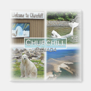 Imán CA0029 América, Canadá, Churchill, Fridge de bienv