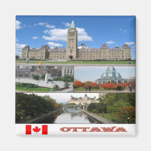 Imán CA - Canadá - Ottawa - Collage mosaico