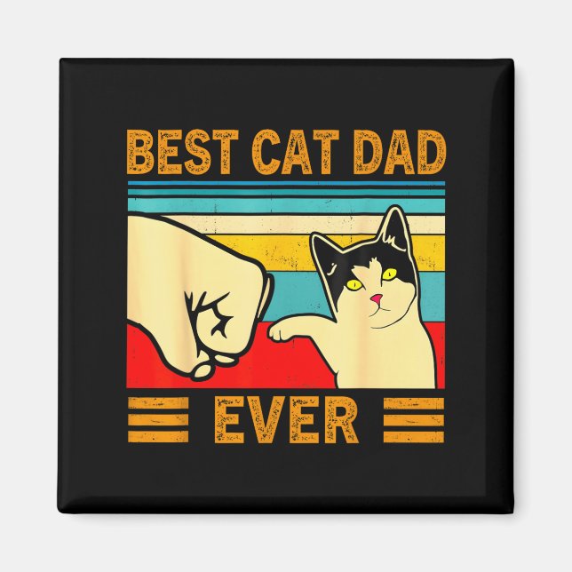 Imán Ca Men Cat Dad Ever Funny Cat Lover Gift  (Frente)