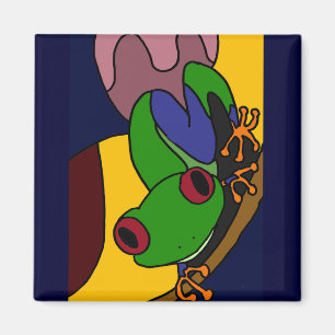 Imán CA rana arbórea del arte abstracto
