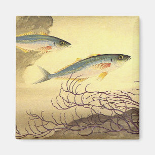 Imán Caballa en el Océano, Arte Vintage Japonismo