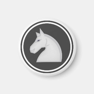 Imán Caballero blanco del pedazo de ajedrez