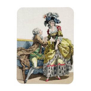 Imán Caballero elegante que propone a una señora en un