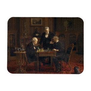 Imán Caballeros jugando al ajedrez (Thomas Eakins)