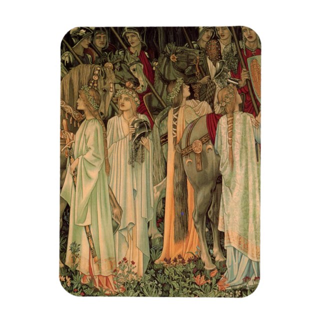 Imán Caballeros medievales de la Mesa Redonda (Vertical)