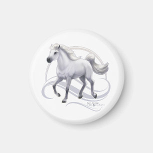 Imán Caballo Arábigo Gris