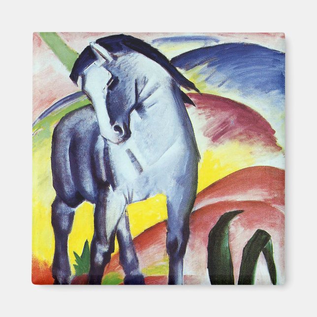 Imán Caballo azul de Franz Marc (Frente)