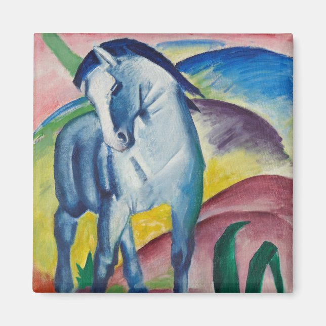 Imán Caballo azul de Franz Marc, Bella Artes de la époc (Frente)