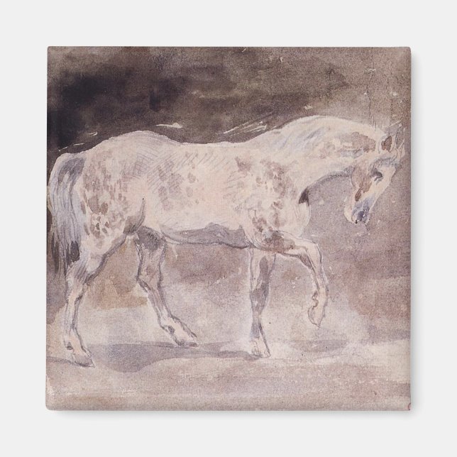 Imán Caballo blanco (por Eugene Delacroix) (Frente)