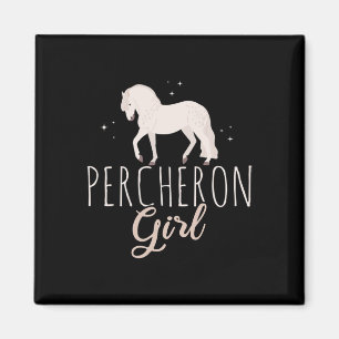Imán Caballo Chica Percheron Caballos Amante de Caballo