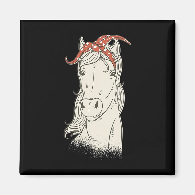Imán Caballo de Bandana Cute (Frente)