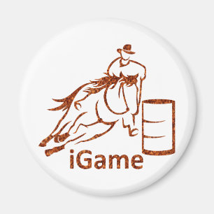 Imán caballo de Carreras del barril del iGame