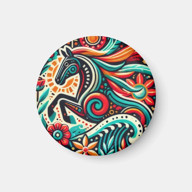 Imán Caballo de fiesta mexicana (Frente)