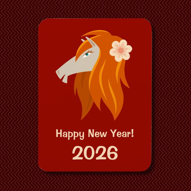 Imán Caballo de incendio de Año Nuevo chino 2026 Zodiac (Subido por el creador)