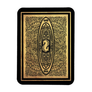 Imán Caballo de mar dorado Mandala - Diseño infinito or