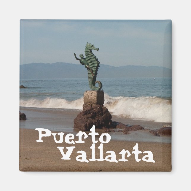 Imán Caballo de mar fuera del agua; México Souvenir (Frente)