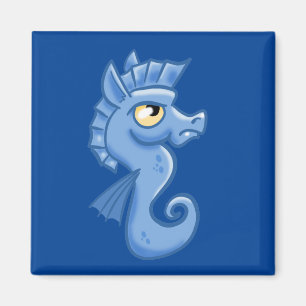 Imán Caballo de mar personalizado adorable.