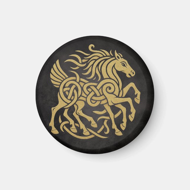 Imán Caballo de Ocho Patas Sleipnir Diseño Mitología Nó (Frente)