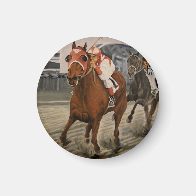 Imán Caballo de Raza Toroughbred gana clásico (Frente)