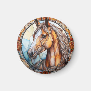 Imán caballo de vidrio