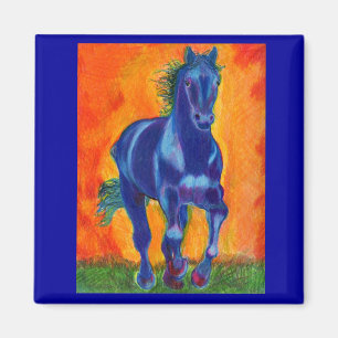 Imán Caballo del azul de Brillian
