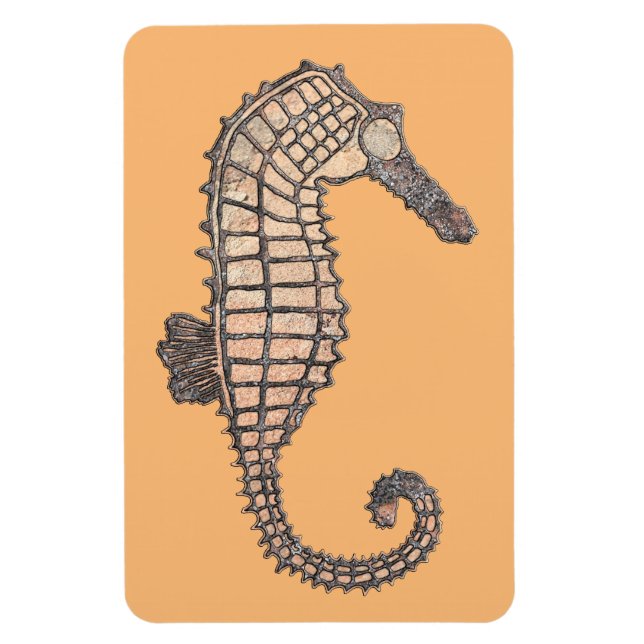 Imán Caballo del Mar del Peñón de Moss hablando cañones (Vertical)