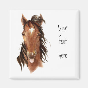 Imán Caballo divertido, con actitud, humor del animal