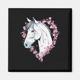 Imán Caballo Ecuestre Cerezo en flor de herradura