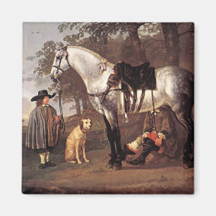 Imán Caballo en un paisaje Aelbert Cuyp