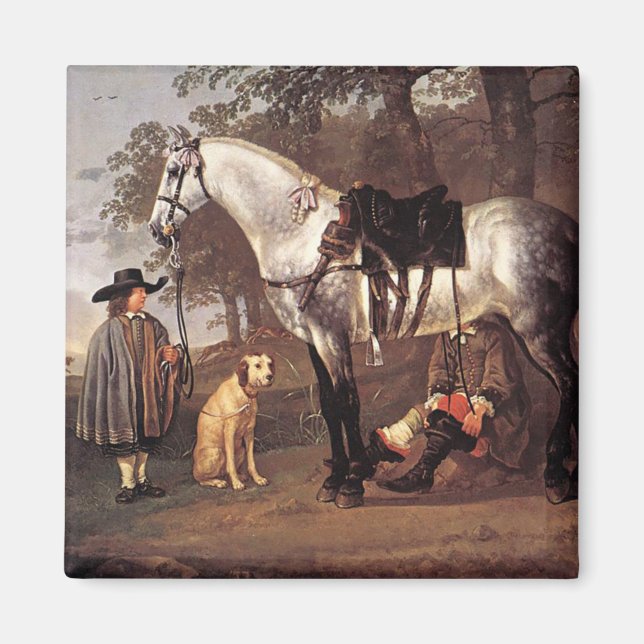 Imán Caballo en un paisaje Aelbert Cuyp (Frente)