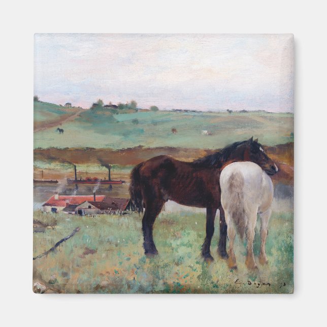 Imán Caballo en una pradera, Edgar Degas (Frente)