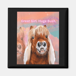 Imán Caballo Gran Niña Gran Arbusto