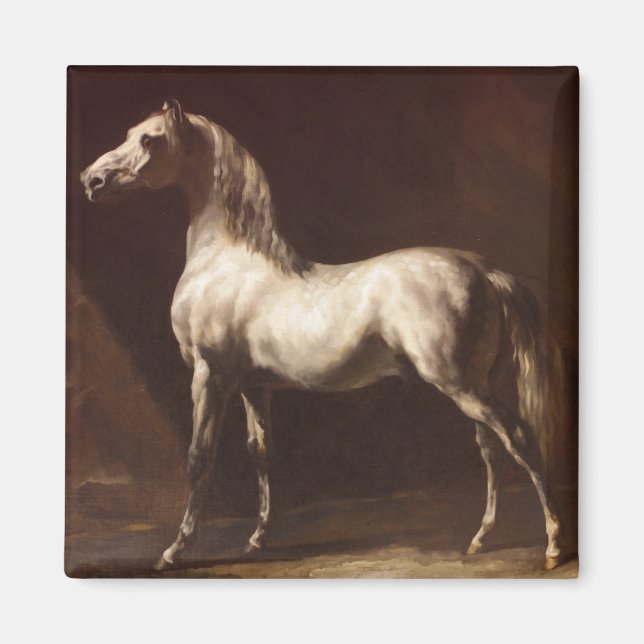 Imán Caballo gris de manzana (por Théodore Géricault) (Frente)