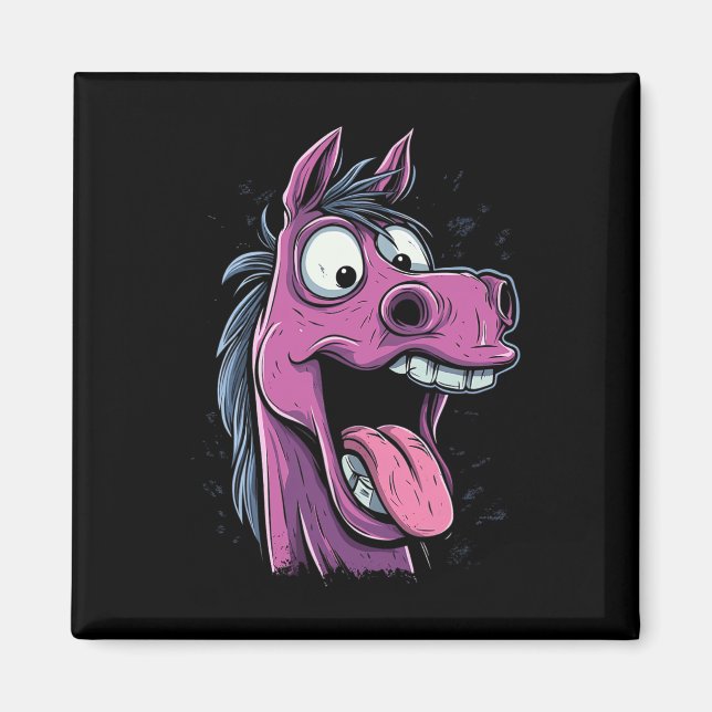 Imán Caballo Guay Con Caballos De Lengua En Caballo En  (Frente)